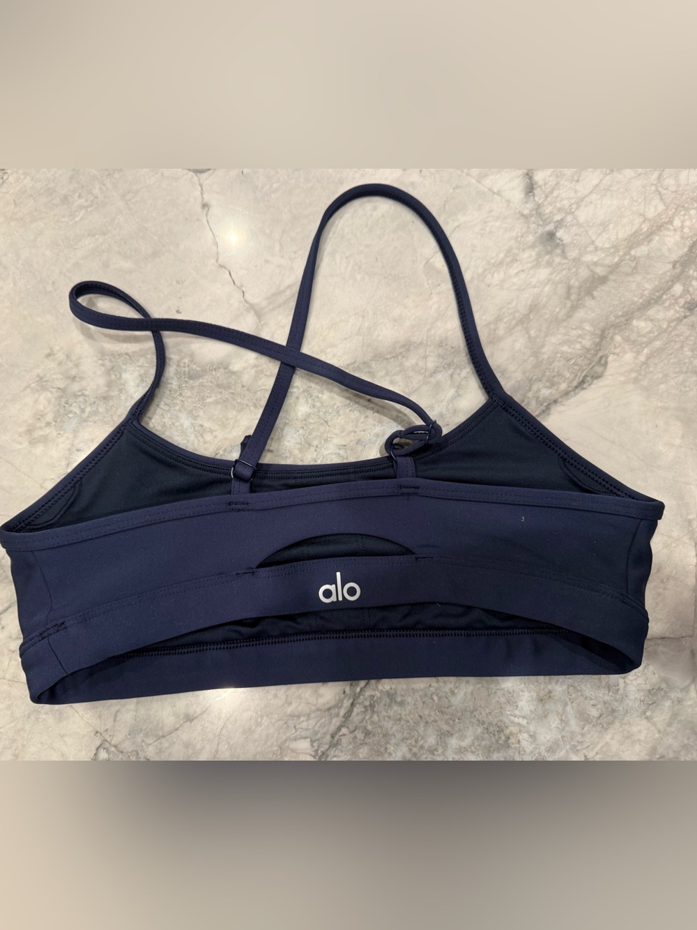 ALO Airlift Intrigue Sports Bra - Navy - Picture 2 of 2
